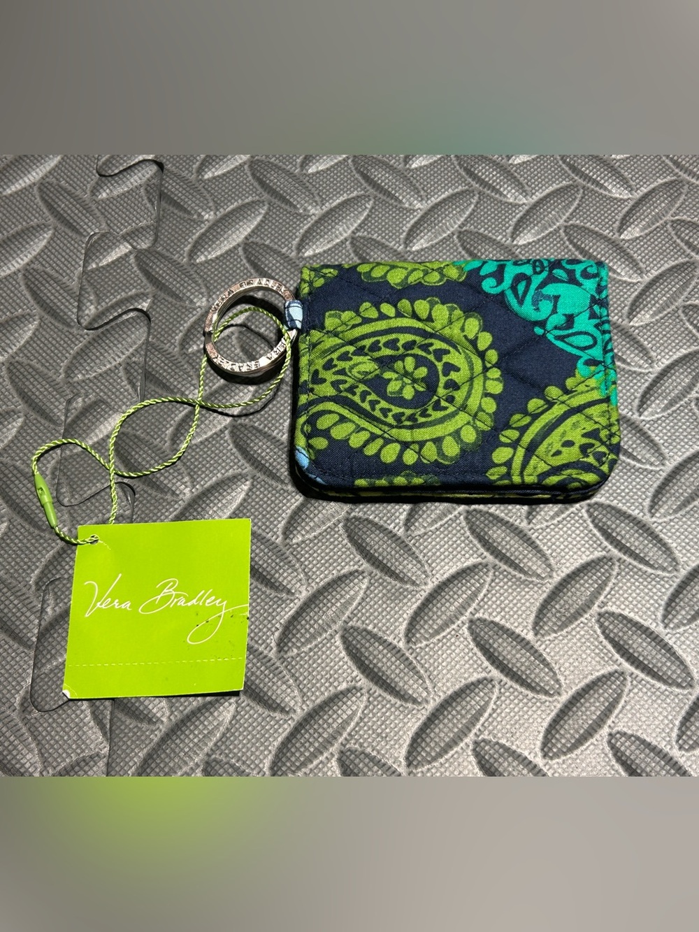 Vera Bradley Caribbean Sea ID Snap Wallet NWT